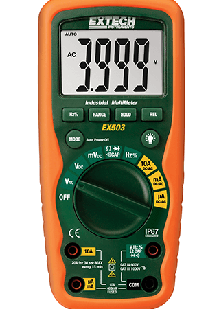 EXTECH EX503 10 Function Heavy Duty Industrial Multimeter