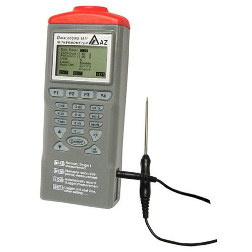Az Instrument 9612 IR Thermometer Recorder with External Probe