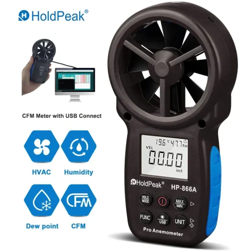 Anemometer-With-Mobile-App-Android-IOS-HoldPeak-HP-866B-APP