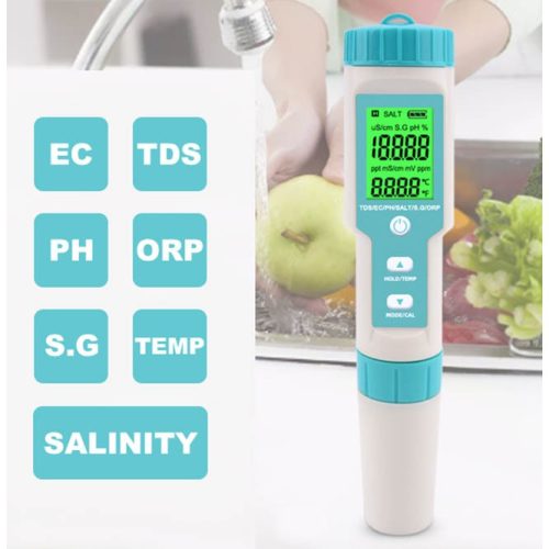 Digital-COM600-Water-Tester-7-in-1-SalinityORPS.GPHTDSECTemperature.-Contoh-Gambar