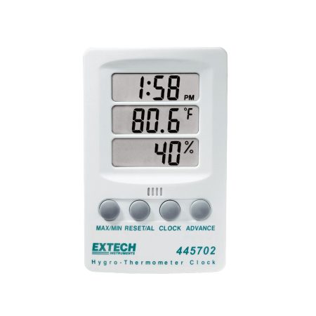 Extech 445702 Hygro-Thermometer Clock