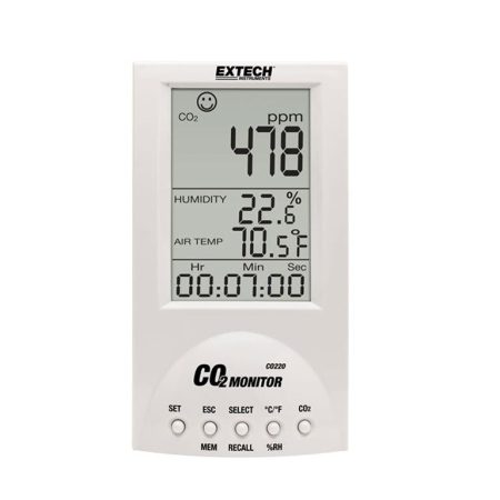 Measures Carbon Dioxide Extech CO220