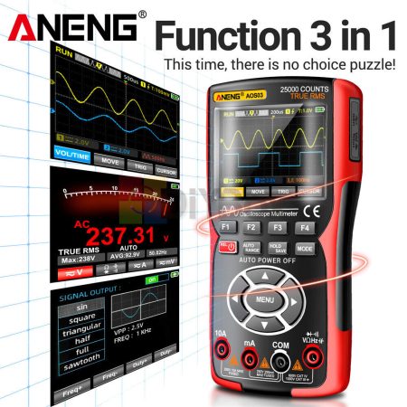 Oscilloscope Multimeter Signal Generator Aneng AOS03