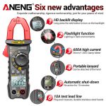 Aneng CM82 Pro Digital Clamp Meter 6000 Counts True RMS 2