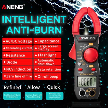 Clamp Meter Digital Multimeter Aneng ST170