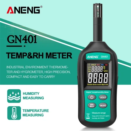 Digital Portable Thermometer Hygrometer Aneng GN401