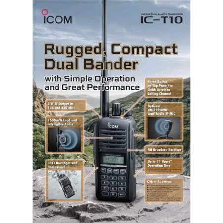 HT Dual Band IP67 Handheld Radio Icom IC-T10