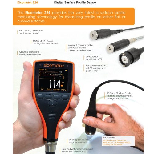 Elcometer 224 Model B Digital Surface Profile Gauge 3