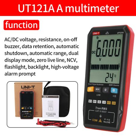 UNI-T UT121A Smart Digital Multimeter AC-DC Voltage True RMS Frekuens