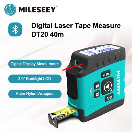Measure Tape Digital Infrared Distancer Tlms Mileseey Dt20 3-In-1
