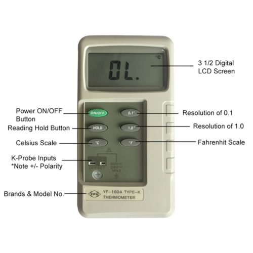 TENMARS YF-160A K Type Digital Thermometer 3