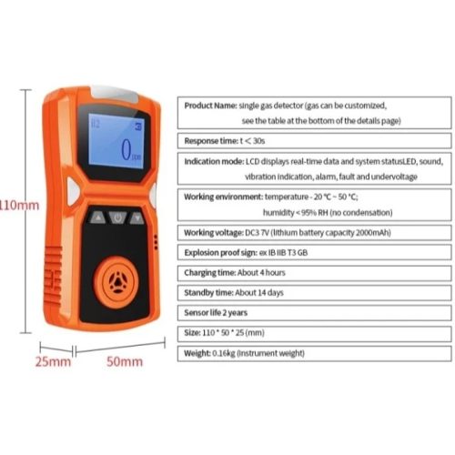 ADKS-1 Hydrogen Gas Detector Porrable H2 Industrial 2