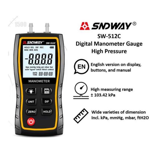 SNDWAY Digital Manometer Air Pressure SW-512C 1