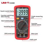 Electrician Multimetro Capacitor Tester UNI-T UT39C+