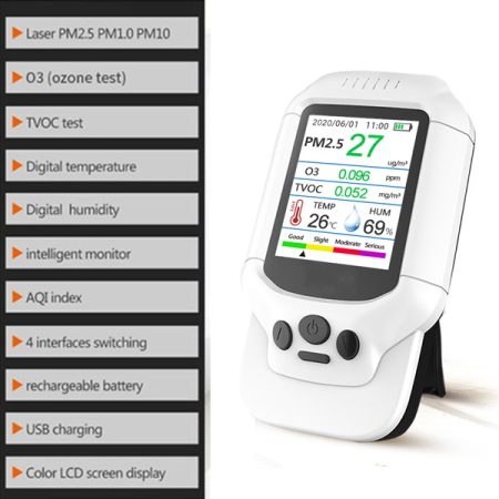 Air Quality Monitor 8 in 1 with Ozone Detector