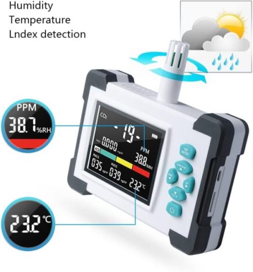Air Quality Monitor Data Logger TC-700Pro 7in1 Detector Tester 1