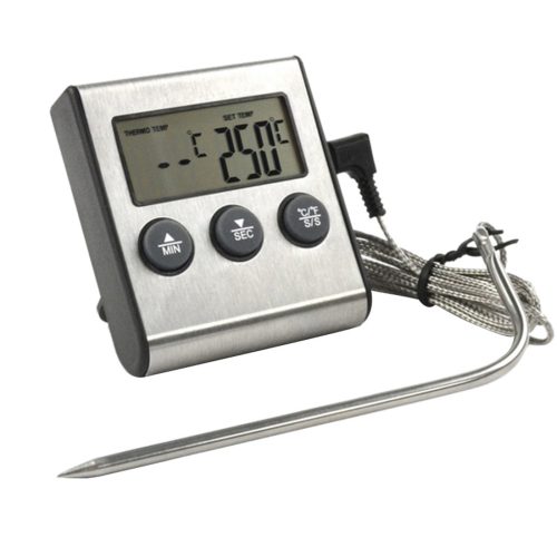 Food Thermometer Timer D24 Stainless Steel 1
