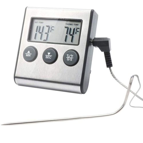 Food Thermometer Timer D24 Stainless Steel