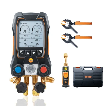 Testo 557s Smart Vacuum Kit – Smart 4 Valves digital manifold gauge Wireless
