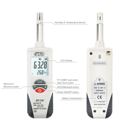 HTI HT350 Digital Temperature Humidity Meter